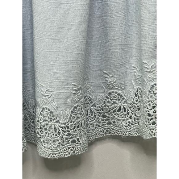 American Eagle Outfitters High-Waisted Lace Mini Skirt Light Blue Women's Size M - Picture 5 of 11